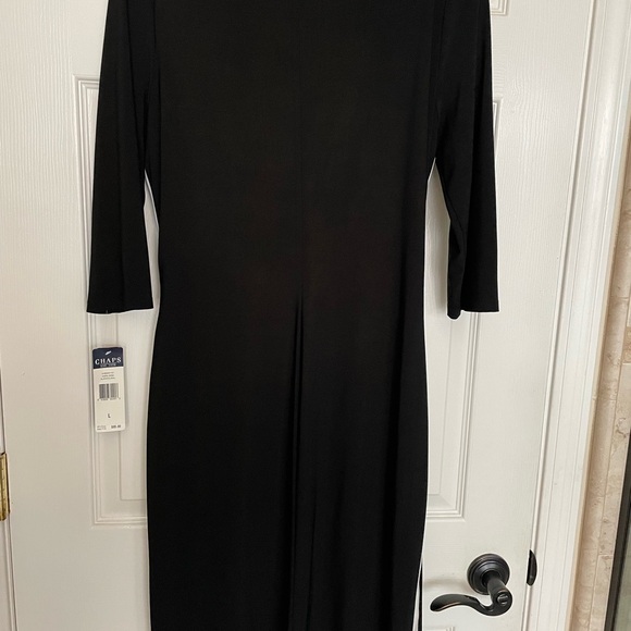 Chaps black/white dress, size large - Picture 5 of 8